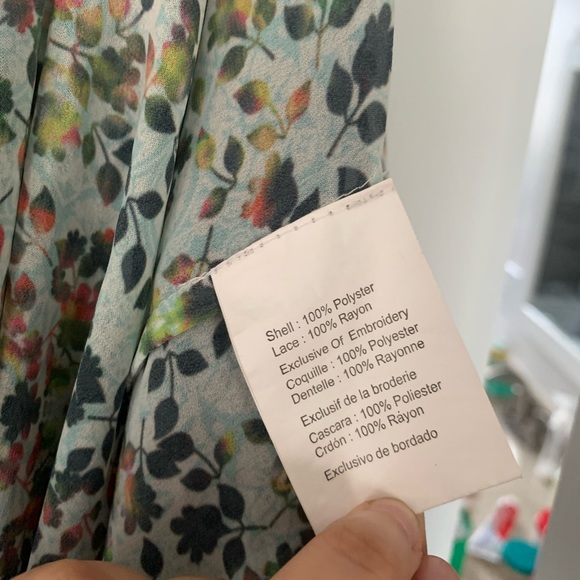 Anthropologie Bhanuni By Jyoti Libra Dress Floral Embroidered Bell Sleeve - Picture 6 of 6